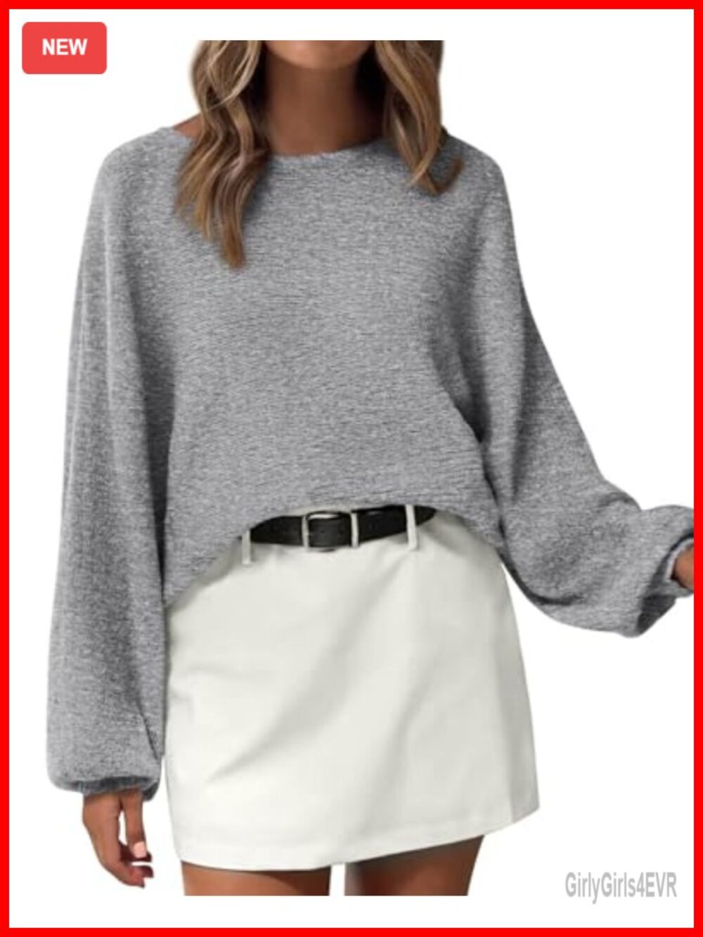 Oversized Boat Neck Pullover Sweater Chunky Knit Batwing Sleeve Casual